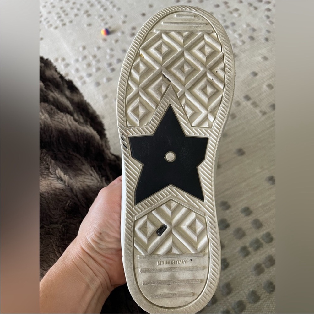 Dior White Canvas Sneakers with Graphic Laces - Picture 3 of 7